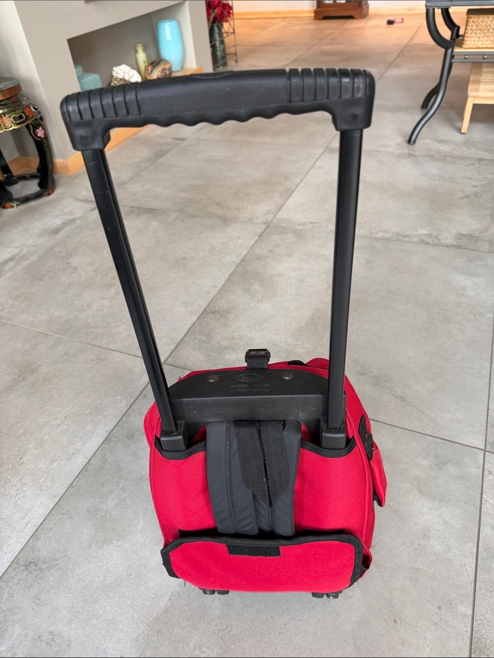 Olympia Sports Plus Red Rolling Backpack - Picture 10 of 13